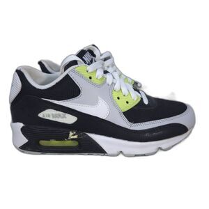 Size 4.5Y - Nike Air Max 90 Black/White/Volt - 307793-061 From 2012 Boys